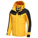 Oiata Men 2021 Spring New Brand Outdoor Vintage Thick Jacket Coat Men Autumn Fashion Patchwork Waterproof Pockets Hat Jackets