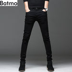 Batmo 2021 new arrival high quality casual slim elastic black jeans men ,men&#39;s pencil pants ,skinny jeans men 2108