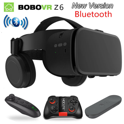 2020 Newest Bobo  Z6 VR Glasses Wireless Bluetooth Earphone Goggles Android IOS Remote Reality VR 3D Cardboard