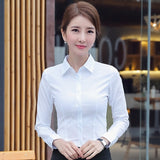 Women Cotton Shirts Women White Shirt  Long Sleeve  Blouse Female Tops OL Basic Shirt Blouses Plus Size Elegant Woman Clothing