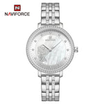 NAVIFORCE Rose Gold Watch Women Watches Ladies Creative Steel Women&#39;s Bracelet Watches Female Waterproof Clock Relogio Feminino