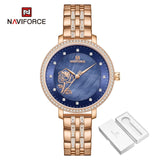 NAVIFORCE Rose Gold Watch Women Watches Ladies Creative Steel Women&#39;s Bracelet Watches Female Waterproof Clock Relogio Feminino