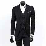 2021 New Men Suits One-Buckle Brand Suits Jacket Formal Dress Men Suit Set Men Wedding Suits Groom Tuxedos (Jacket+Pants+Vest)