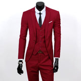 2021 New Men Suits One-Buckle Brand Suits Jacket Formal Dress Men Suit Set Men Wedding Suits Groom Tuxedos (Jacket+Pants+Vest)
