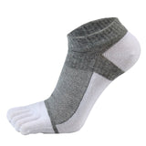 VERIDICAL Pure Cotton Five Finger Socks Mens Sports Breathable Comfortable Shaping Anti Friction Men&#39;s Socks With Toes EU 38-44