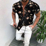 Summer Men&#39;s Printed Hawaii Casual Shirts 2021 Brand Streetwear Men&#39;s Clothing Cardigan High-End Short Sleeve Dress Shirt