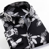 6XL 7XL 8XL 9XL 10XL Large Size Flower Print Men&#39;s Fashion Casual Long Sleeve Shirt 2021 Spring New Youth Brand Shirt 24 colors