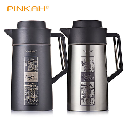 PINKAH 1.5L Vacuum Insulation Bottle 2-layer 304 Stainless Steel Coffee Pot With Handle Household Thermos Water Kettle