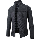 KB 2021 Autumn Winter New Men&#39;s Jacket Slim Fit Stand Collar Zipper Jacket Men Solid Cotton Thick Warm Jacket Men Sweater