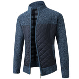 KB 2021 Autumn Winter New Men&#39;s Jacket Slim Fit Stand Collar Zipper Jacket Men Solid Cotton Thick Warm Jacket Men Sweater