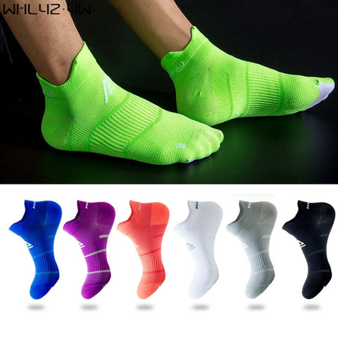 Nylon Sport Ankle Socks Women Men Outdoor Basketball Bike Running Football Breathable Bright Color No Show Travel Socks 2 Size