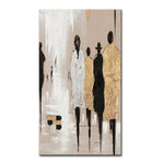Arthyx Handpainted Abstract Pedestrian Art Oil Painting On Canvas Modern Paintings For Living Room Home Decor Modern Art Picture