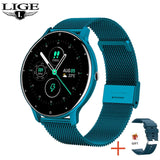 LIGE 2021 New Fashion Ladies Smart Watch Full Screen Touch IP68 Waterproof Heart Rate Monitoring Women&#39;s Watches For Android IOS