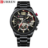 CURREN Watches Men&#39;s Sport Quartz Chronograph Wristwatches Luxury Stainless Steel Clock with Luminous Watch Relogio Masculino