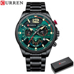 CURREN Watches Men&#39;s Sport Quartz Chronograph Wristwatches Luxury Stainless Steel Clock with Luminous Watch Relogio Masculino