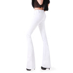 Free Shipping 2021 New Fashion Long Jeans Pants For Women Flare Trousers Plus Size 24-31 Size Denim Summer White And Black Jeans