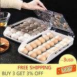 New Automatic Rolling Egg Box Kitchen Items Refrigerator Storage Organizer Household Transparent Drawer Tray Space Saver