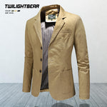 New Men&#39;s Blazers Male Spring Autumn Pure Cotton Solid Casual Blazer Men Clothing Outerwear Suit Jacket Coat M-4XL BSZ3