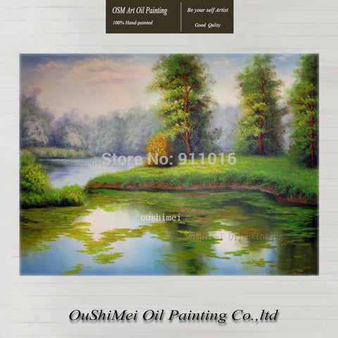 High Quality Handmade Spring Landscape Paintings Home Decor Canvas Scenery Painting Hang Paintings Decor Big Size Oil Painting