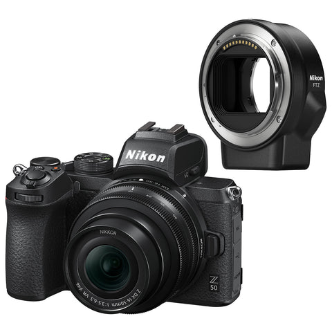 New Nikon Z 50 Mirrorless Digital Camera + NIKKOR Z 16-50mm Lens + FTZ