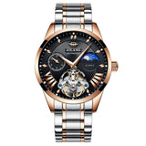 AILANG Quality Tourbillon Men&#39;s Watch Men Moon Phase Automatic montre Diesel Watches Mechanical Transparent Steampunk Clock