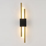 Modern Stylish Bronze Gold And Black 50cm Pipe LED Wall Lamp For Living Room Hallway Corridor Bedroom Sconces Light Fixture