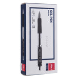 DELI Retractable Gel Pens Blue Black Color Smooth Writing 0.5mm Gel Ink Pen for Office Writing Supplies Stationery