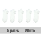 10 Pairs And 5 Pairs Women Socks Breathable Sports socks Solid Color Boat socks Comfortable Cotton Ankle Socks White Black