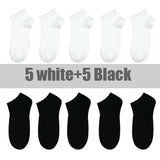 10 Pairs And 5 Pairs Women Socks Breathable Sports socks Solid Color Boat socks Comfortable Cotton Ankle Socks White Black