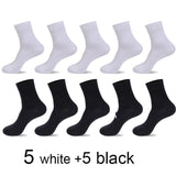 2021 Brand New Men&#39;s Cotton Socks Black Business Casual Breathable Spring Autumn Male Crew Socks Meias Hot Sale Sokken Size38-45