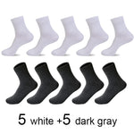 2021 Brand New Men&#39;s Cotton Socks Black Business Casual Breathable Spring Autumn Male Crew Socks Meias Hot Sale Sokken Size38-45