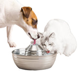 New Stainless Steel Automatic Drinking Fountain Non-Slip Feeding Drink Feeder Bowl For Pet Gog Cat Dispenser Bowl Products
