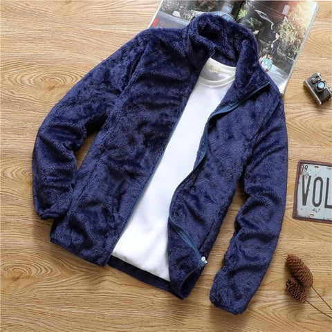 Coral fleece Warm Men&#39;s Coat Trend Shopping Winter Jackets Version Slim 2021 New Men&#39;s Casual Fleece Jacket Male Clothes 4xl