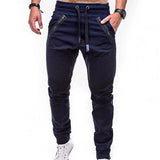 Sweatpants Streetwear Trousers Men&#39;s Pants Stripes Drawstring Zipper Pockets Cargo Pants Men&#39;s Overalls
