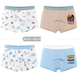 4 Pcs High Quality Children&#39;s Underwear for Kids Cartoon Cat Shorts Soft Cotton Underpants Boys Teenage Striped Panties 4-16T