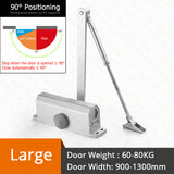 KAK Automatic Door Closer 2 Spring Hydraulic Buffer Adjustable Door Stopper Speed Mute Closing For 25 to 80KG Door Hardware