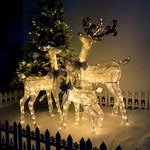 1.25m Removable Christmas Light Iron Deer Craft Elk Reindeer Decoration Ornaments Navidad Scene Props Shopping Mall Window Decor