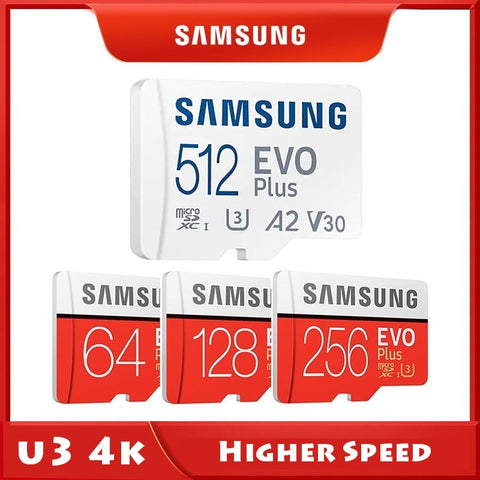 SAMSUNG EVO Plus Memory Card 32GB/SDHC 64GB/128GB/256GB/512GB SDXC Micro SD/TF Flash Cards MicroSD UHS-1 For Phone Drone Camera