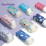 Sunveno Baby Diaper Bag Organizer Reusable Waterproof Wet/Dry Cloth Bag Mummy Storage Nappy Bag for Disposable diaper Clothing