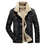 M-6XL Men Jacket and Coats Brand Clothing Denim Jacket Fashion Mens Jeans Jacket Thick Warm Winter Outwear Male Cowboy YF055