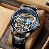 AILANG Fashion Skeleton Mechanical Watch Top Brand Luxury Men&#39;s Steampunk Transparent Hollow Automatic Watch Relogio Masculino