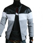 New Trend Fashion Men&#39;s Jacket Comfortable Top Zipper Faux Leather Stand-up Collar Long Sleeve Jacket Coats куртка мужская