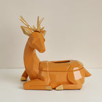 Deer Statue Craft Tissue Box for Table Tissue Paper Holder for Dining Table Paper Holder Animal Sculpture Home Décor Office