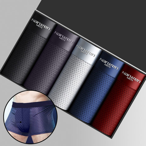 Men&#39;s Panties Man Undrewear Boxershorts Men Boxer Men Ropa Interior Hombre Calzoncillos Breathable Hombre Bamboo Hole Large Size