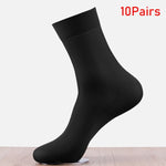 10pairs Bamboo Fiber Men&#39;s Socks Summer Thin Stripe Breathable Long Sock Men Silk Sports Socks Business Socks