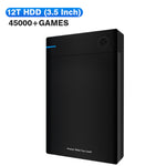 Launchbox Protable 4T/8T/12T External Game Hard Drive Disk With 45000+Games For PS4/PS3/PS2/SS/Wii/N64/Game Cube For Windows PC