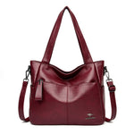 Quality Women&#39;s Leather Top Handle Bags Female Shoulder Sac Tote Shopper Bag Bolsa Feminina Luxury Designer Handbags for Woman