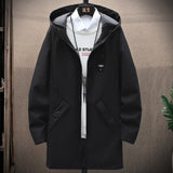 Mens Casual Long Jackets And Coats 2022 Hooded Streetwear Hip Hop Windbreaker Outwear