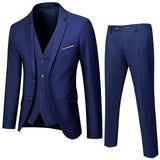 Business Suit Jacket Coat Blazers Trousers Waistcoat Men&#39;s Wedding Three Pieces Pants Vest Large Size Professional Suits