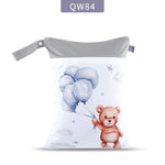 Elinfant  Digital Position Wet Bag Printed Pocket diaper baby cloth 30*40cm double pocket diaper bag
